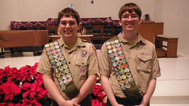 Photo of Eagle Scouts Evan and Kyle Jenkins