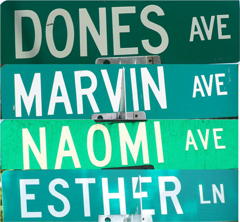 Dones Family Street Signs