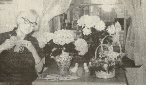 Miss Hosbrook delights in flowers.  These were gifts for Easter 1975.