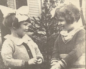Mary Lou(Jackson)DeMar, left, and her friend, Marilyn Hoffman, when they were children. Mary Lou, who lives in a Sears home, also lived in one as a child.